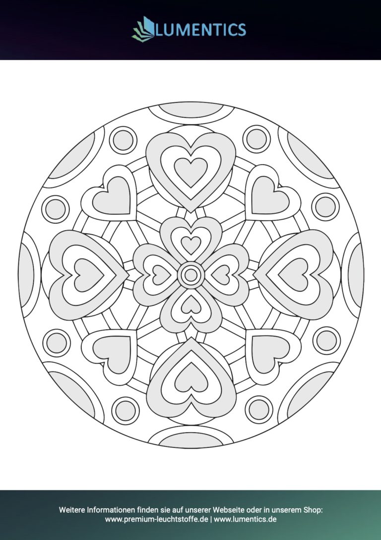 Mandala-Malvorlage für Erwachsene Nr. 11 zum Ausmalen mit Leuchtfarbe