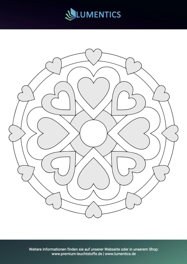 Einfache Mandala-Malvorlage für Senioren Nr. 6 zum Ausmalen mit Leuchtfarbe