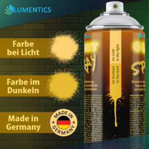 lumentics Leuchtspray Orange-Orange: Farbe bei Licht und im Dunkeln, Made in Germany