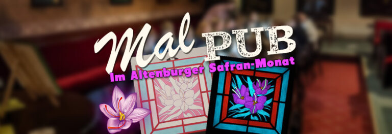 MalPub im Altenburger Safran-Monat mit Krokus-Motiv