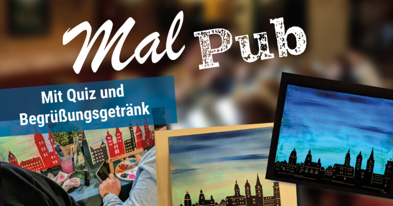 MalPub-Veranstaltung mit Quiz und Begrüßungsgetränk: Skyline-Motive