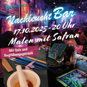 NachleuchtBar am 17.10.2025 um 20 Uhr: Malen mit Safran