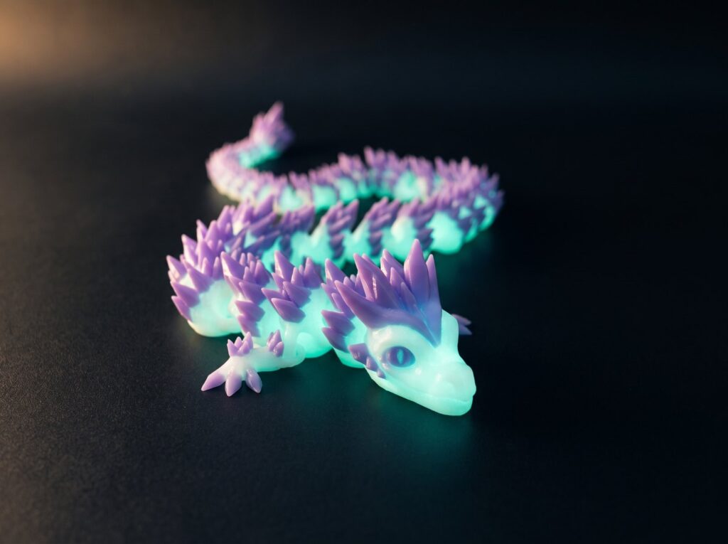lumentics 3D-Drachen – biegsame Deko-Figur mit Nachleuchteffekt