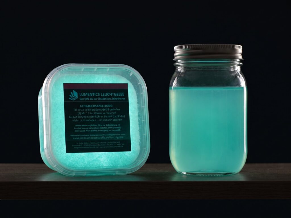 lumentics Leuchtgelee – leuchtendes Gel im Einmachglas